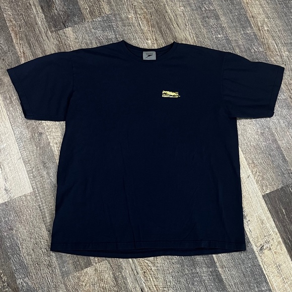 Vintage SPEEDO Shirt Size XL/XXL Blue Y2K Beach Summer Tee Sport Ocean - Picture 2 of 5